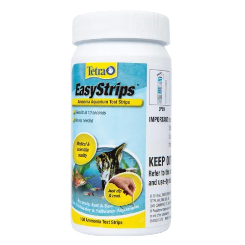 Vista 5 de Tetra EasyStrips Tiras de prueba de amoníaco para agua de acuario, 100 Pruebas para el amoníaco en 10 segundos, para el tanque de peces de agua
