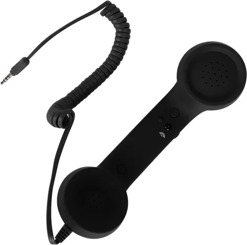 Vista 5 de FLEXMAN Teléfono retro Bluetooth, a prueba de radiación con enchufe de 0.138 in, multifunción, clásico, retro, para decoración de teléfonos Negro