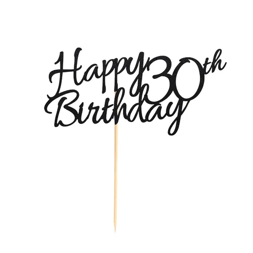 Vista 6 de 1 pieza de decoración para pastel de 30 cumpleaños, decoración de pastel de 30 cumpleaños para 30 cumpleaños para 30 saludos a 30 cumpleaños