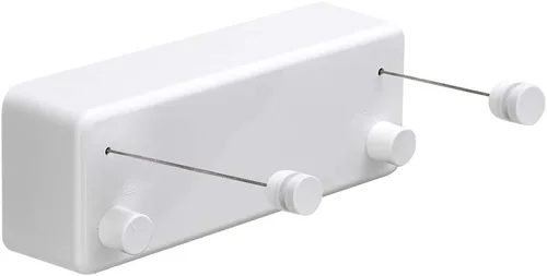 Vista 12 de BESy Funda retráctil ABS + secadora de aluminio con cuerda doble de acero inoxidable ajustable, estilo hotel, resistente, método de montaje