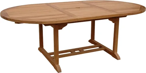 Vista 3 de Anderson Teak Muebles de jardín de césped para patio, mesa ovalada de 87 pulgadas, madera extra gruesa