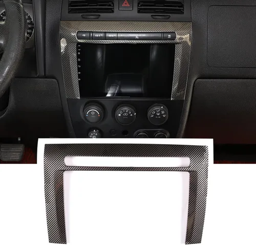 Vista 9 de Cubierta del marco de navegación de la consola central interior para Hummer H3 2005-2009 Accesorios de marco de decoración de coche (negro)