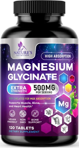 Vista 10 de Suplemento de glicinato de magnesio – 500 mg de magnesio por porción – 100% quelado y purificado – Apoya el sueño, la salud del corazón y la fuerza