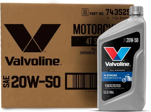 Vista 12 de Valvoline Aceite de motor de motocicleta de 4 tiempos 10W-40, 1 cuarto de galón