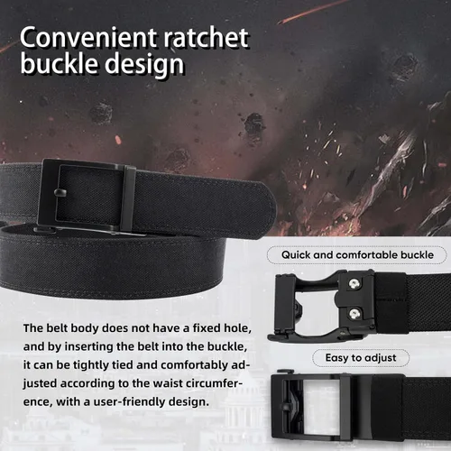 Vista 4 de IBYADO Nylon Belt, EDC Belt, Concealed Carry Belt for Men, Ratchet Belts for Men, Gun Belts for Men Tactical