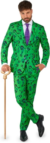 Vista 5 de Suitmeister Disfraz de hombre - The Riddler DC Characters Slim Fit Suit - Verde