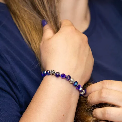 Vista 15 de Pulsera elástica de alerta médica, pulsera de identificación médica de repuesto intercambiable, etiqueta de identificación no incluida, cristales