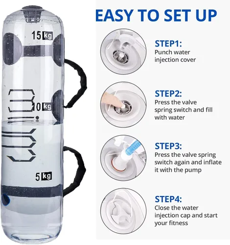 Vista 3 de Bolsa de Pesos de Agua Aqua, Alternativa de Bolsa de Arena para Entrenamiento de Fuerza Bolsa de Arena para Entrenamiento de Fuerza Equipo