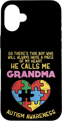Vista 23 de Grandma Autism Awareness Austistic Boy Piece My Heart Case for iPhone 17