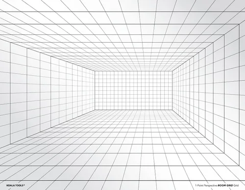 Vista 5 de Koala Tools Hojas de transparencia de cuadrícula perspectiva (paquete variado de 4) - 8.5 x 11 pulgadas Transparencias de proyector superior