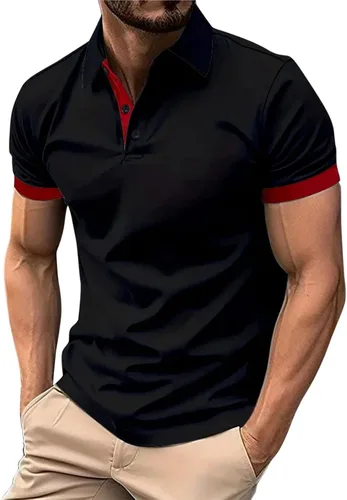 Vista 4 de Camisas polo para hombre, paquete de 3 camisetas de golf de talla grande, camisetas de manga corta para deportes al aire libre, camisetas lisas
