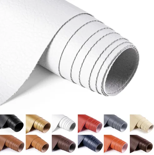 Vista 10 de ANMINY - Tela de piel sintética de vinilo de 54 pulgadas de ancho para tapicería por yarda, de 0.7MM de grosor, cuero PU suave, material de vinilo