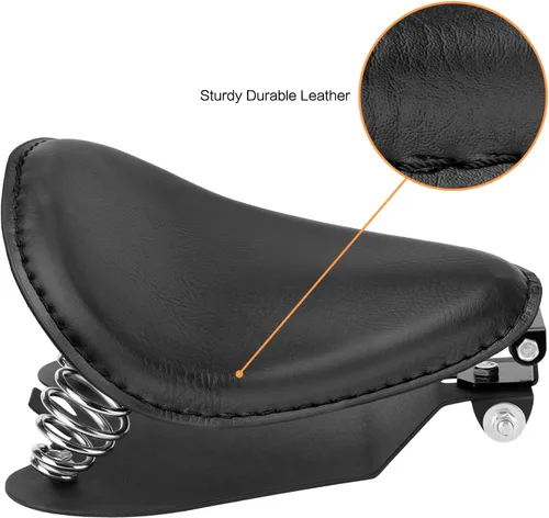 Vista 4 de Bobber - Kit de asiento individual para Harley Sportster 883 1200 Para Honda Yamaha Kawasaki Suzuki Custom Builds, soporte base de resorte