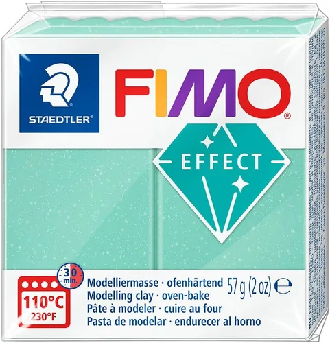 Vista 10 de STAEDTLER 8020-2 P FIMO - Arcilla de modelado de polímero endurecedor para horno, color rojo navideño (1 bloque de 2.01 oz)