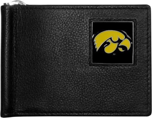 Vista 30 de Siskiyou Cartera deportiva de cuero con clip para billetes de la NCAA