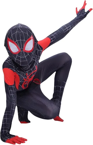 Vista 4 de MARINASUKA Disfraz de superhéroe para niños y niñas, de elastano, estilo 3D, para Halloween, cosplay, elástico, fiesta de disfraces