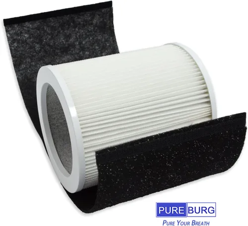 Vista 3 de PUREBURG H-HF450-VP - Filtro de repuesto compatible con el purificador de aire de torre cilíndrica Hunter HP450 HP450UV, H13 HEPA + 4 compuestos