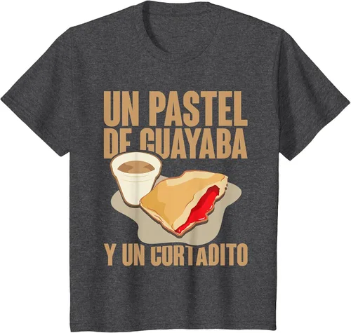 Vista 11 de Funny Cuban Coffee Guayaba Guava Breakfast T Shirt T-Shirt Asphalt Grey