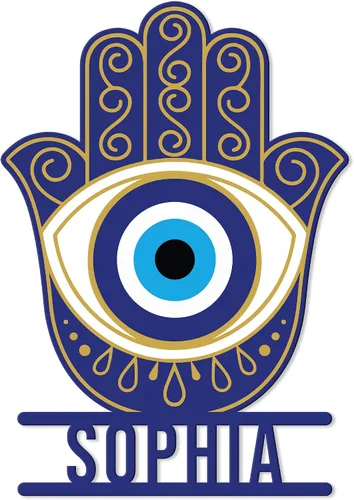 Vista 5 de Letrero de metal personalizado contra el mal de ojo, símbolo de protección personalizado, pared, valla, porche, patio, hogar, oficina, decoración