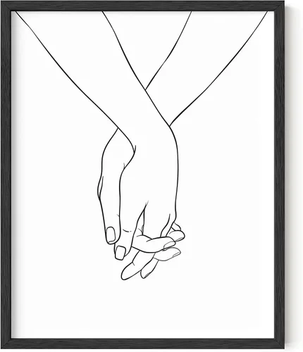 Vista 29 de HAUS AND HUES Arte de pared minimalista - Dibujo moderno de líneas abstractas, impresión de boceto femenino simple, obra de arte para el hogar