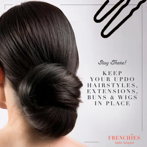 Vista 6 de Frenchies Horquilla de pelo French Twist, horquillas de pelo francés ultra suaves para mujeres, bodas, extensiones o peluca, 20 unidades, color negro