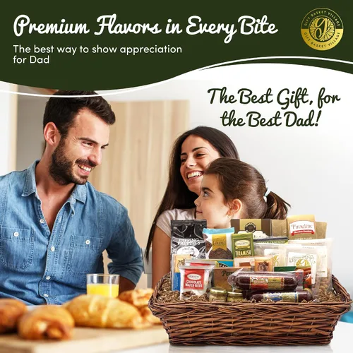 Vista 6 de Gift Basket Village Cesta de regalo de salchichas y queso gourmet favorita de papá: galletas, quesos, salchichas, galletas, mostazas, nueces y más