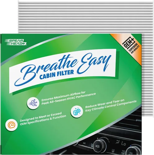 Vista 21 de Spearhead OEM+ Filtro de aire de cabina Particulate Breathe Easy Compatible con 2015-17 Chrysler 200, 2014-18 Cherokee como OEM Proporciona