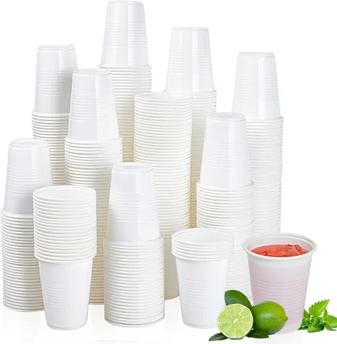 Vista 9 de Lilymicky Paquete de 500 vasos de plástico desechables de 3 onzas, vasos de baño de plástico de 3 onzas, pequeños chupitos de fiesta de gelatina