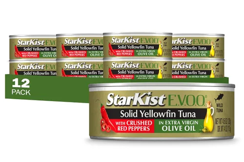 Vista 13 de StarKist E.V.O.O. Atún Blanco Sólido Albacore en Aceite de Oliva Virgen Extra, 4.5 Oz, Paquete de 12