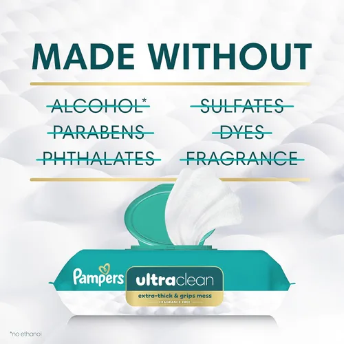 Vista 7 de Pampers Pull On Cruisers - Pañales desechables para bebé, ajuste de 360°, talla 3, suministro de un mes (168 unidades) con toallitas para bebé