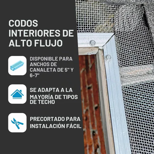 Vista 3 de Kit de inglete interior de alto flujo - Paquete de 3 (se adapta a canaleta de 5 pulgadas)