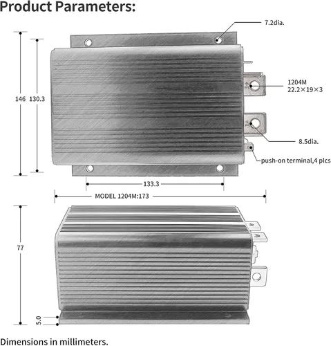 Vista 3 de Reemplazar 1204410 1204412 48V 325A 5K-0Ω Curtis controlador de motor para EZGO 1204-410 225A 48V 5K-0Ω y EZGO 1204-412 300A 48V 5K-0Ω controlador