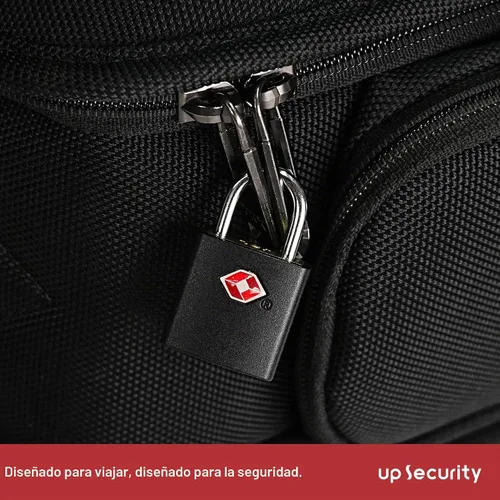 Vista 6 de Cerraduras TSA para equipaje con llaves, cerraduras de Negro