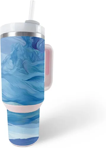 Vista 23 de MightySkins Skin - Vaso de vinilo compatible con Stanley The Quencher H2.0 FlowState de 40 onzas, color verde CBD, protectora, duradera y única
