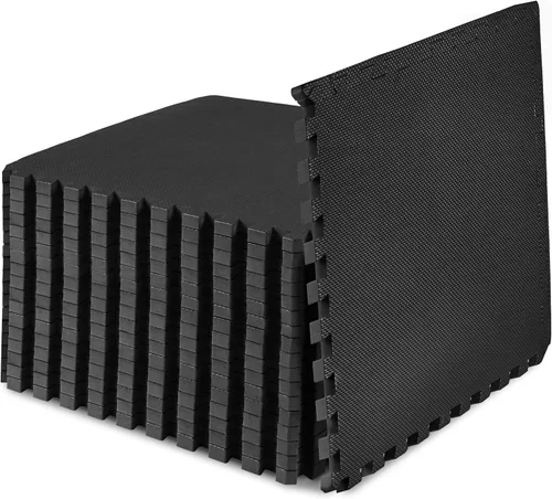 Vista 9 de ProsourceFit Alfombrilla de Ejercicio Tipo Rompecabezas Extra Gruesa ¾" y 1", Baldosas Entrelazadas de Espuma EVA para Suelo de Entrenamiento
