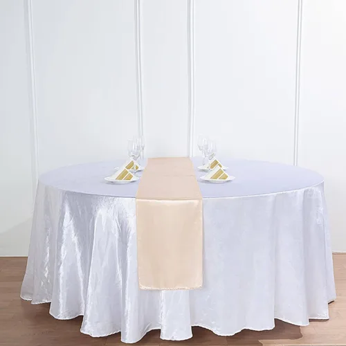 Vista 9 de Efavormart - Camino de mesa de satén de alta calidad para bodas, fiesta de cumpleaños, decoración rectangular y redonda, 12 x 108 pulgadas