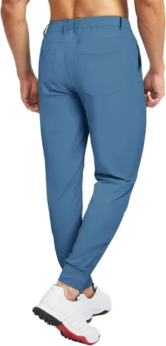 Vista 2 de JMIERR Pantalones de golf para hombre Pantalones deportivos elásticos casuales ajustados para senderismo, viajes, trabajo, pantalones de vestir