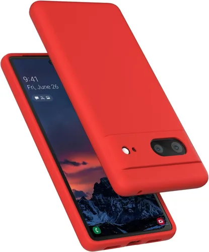 Vista 16 de Diseñada para Pixel 7, funda de gel de silicona líquida a prueba de golpes, cojín de forro de tela de microfibra suave compatible con Pixel7 de 6.3