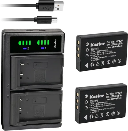 Vista 5 de Kastar Reemplazo del cargador de batería USB LTD2 para Fujifilm NP-120, NP-120B, FNP120, Toshiba NP-120, PX1657, PENTAX D-LI7, RICOH DB-43, CONTAX