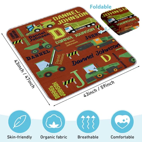 Vista 4 de Tapete de juego personalizado para bebé con nombre, tapete de juego personalizado para bebé, tapete de juego lavable para bebé, tapete de juego
