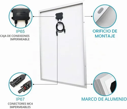 Vista 3 de Kit de energía eólica solar de 3 KW, sistema híbrido de 48 V, kit de carga de batería: generador de turbina eólica de 1000 W + 20 paneles solares