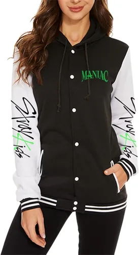 Vista 2 de ACEFAST INC Kpop Stray - Chaqueta de béisbol para niños con capucha, álbum Oddinary Felix Hyunjin Bangchan, chaqueta deportiva casual Varsity