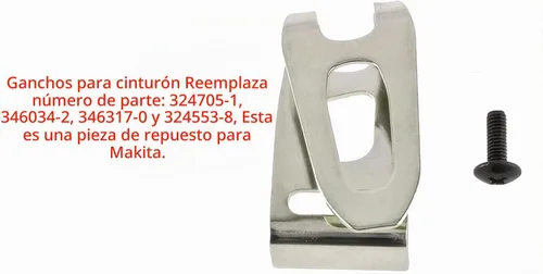 Vista 2 de BLOLACDZ Paquete de 5 pinzas y tornillos para cinturón 346449-3 251314-2