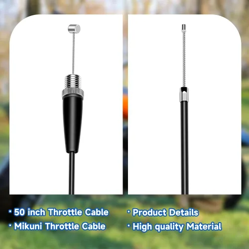 Vista 7 de HIAORS Cable de acelerador de 50 pulgadas para CT200U Mini Baja MB165 196cc 5.5hp MB200 200cc 6.5hp Pit Bike Heat Warrior MOTOVOX MBX10 MBX11 Piezas