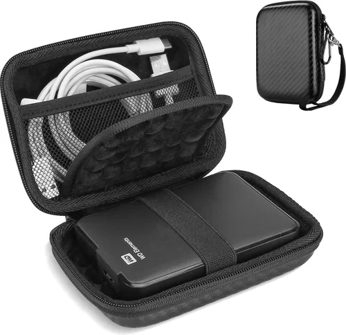 Vista 12 de ProCase Funda para disco duro para Canvio Basics Western Digital WD Elements My Passport Seagate Backup Plus Slim 1TB 2TB 3TB 4TB USB 3.0, 2.5