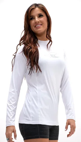 Vista 4 de DEVOPS Camisetas de natación de manga larga UPF 50+ para mujer, protección UV y solar