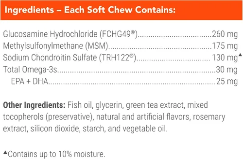 Vista 6 de Cosequin Minis - Masticables blandos de máxima fuerza con MSM Plus Omega3, 45