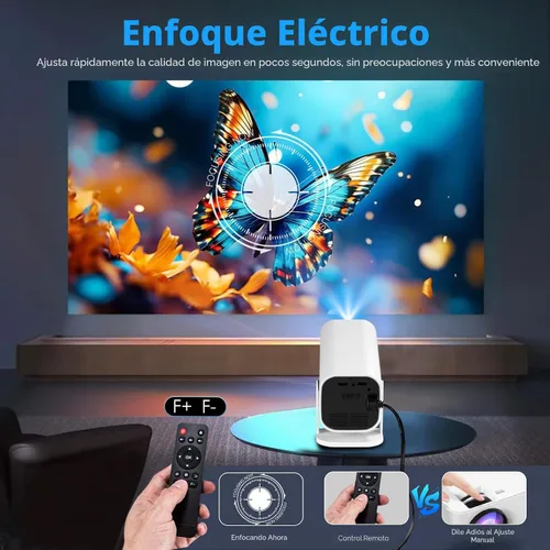 Vista 5 de Mini proyector para iPhone, proyector de dormitorio 1080P, proyector Blanco