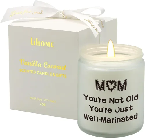 Vista 8 de Lihome Velas de otoño – Decoración de otoño para el hogar, regalos para mujeres, mamá, amiga, cera de soja natural, velas perfumadas de sidra