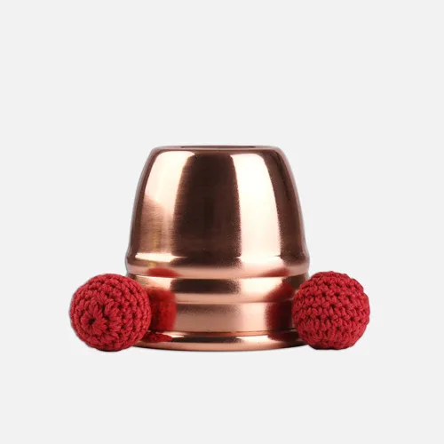 Vista 3 de Enjoyer Taza de corte (cobre, diámetro 2.8 in) - Trucos de magia Copa y bolas Trucos mágicos de bola mágica de cerca de accesorios mágicos